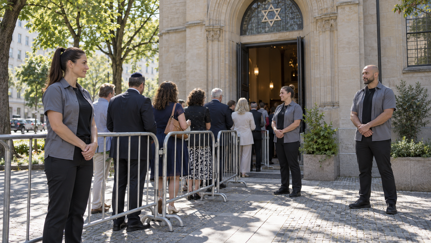 Zugangsschutz an einer Synagoge